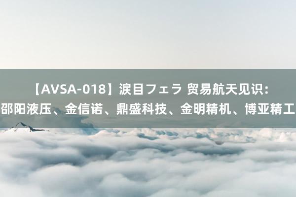 【AVSA-018】涙目フェラ 贸易航天见识：邵阳液压、金信诺、鼎盛科技、金明精机、博亚精工