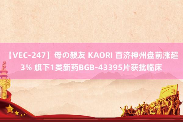 【VEC-247】母の親友 KAORI 百济神州盘前涨超3% 旗下1类新药BGB-43395片获批临床