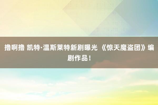 撸啊撸 凯特·温斯莱特新剧曝光 《惊天魔盗团》编剧作品！