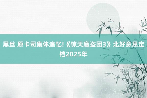 黑丝 原卡司集体追忆!《惊天魔盗团3》北好意思定档2025年