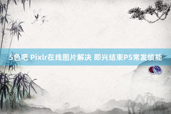 5色吧 Pixlr在线图片解决 即兴结束PS常发愤能